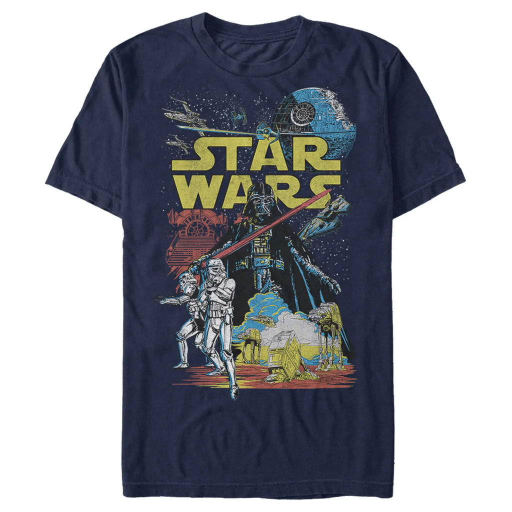 Star Wars Galactic Battle T-Shirt/Sweatshirt/Hoodie – Vintage Sci-Fi Movie Graphic Tee, Retro Streetwear Print