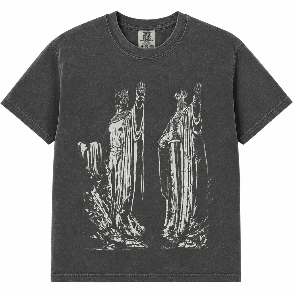 The Argonath Graphic T-Shirt, Sweatshirt & Hoodie – Fantasy Pillars of the Kings Vintage Print, Retro Streetwear Apparel for Men & Women