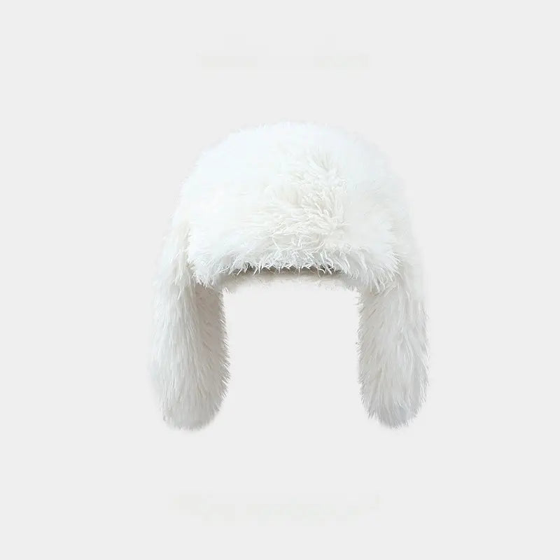 Unisex Furry Winter Trapper Hat – Soft Faux Fur Ear Flap Cap, Warm Cozy Cold Weather Hat, Y2K Quirky Fashion Accessory