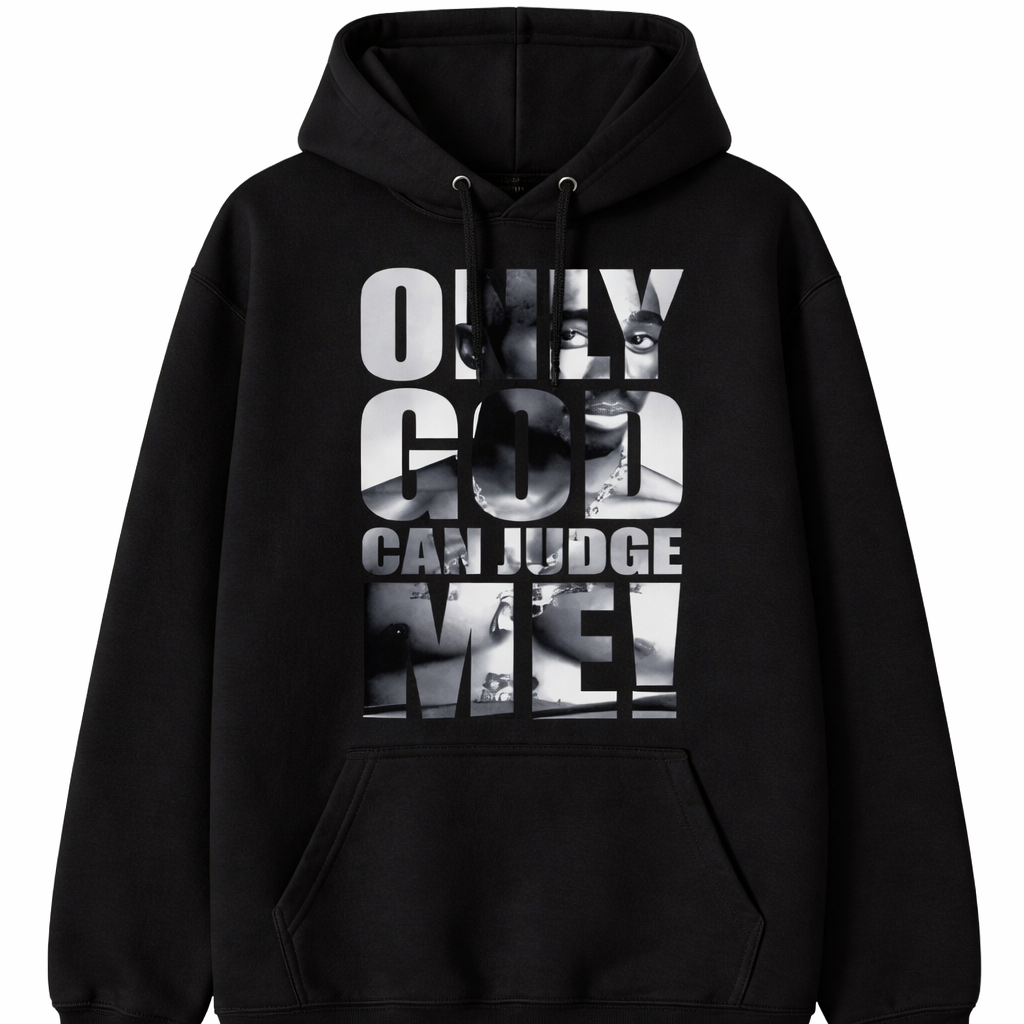 “Only God Can Judge Me” Tupac Graphic T-Shirt/Sweatshirt/Hoodie – 90s Hip Hop Rap Tee