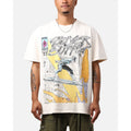 Marvel Silver Surfer Graphic T-Shirt – Off White Heavyweight Cotton Tee, Retro Comic Superhero Streetwear, Oversized Casual Fit
