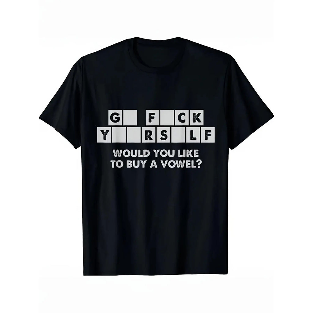 Would You Like to Buy a Vowel Funny Crossword Graphic T-Shirt, Sweatshirt & Hoodie – Sarcastic Adult Humor Design