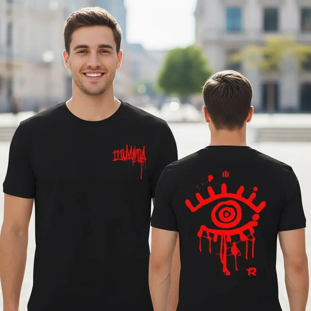 Red Eye Grunge Graphic T-Shirt, Sweatshirt & Hoodie – Y2K Hip Hop Streetwear, Alternative Graffiti Style