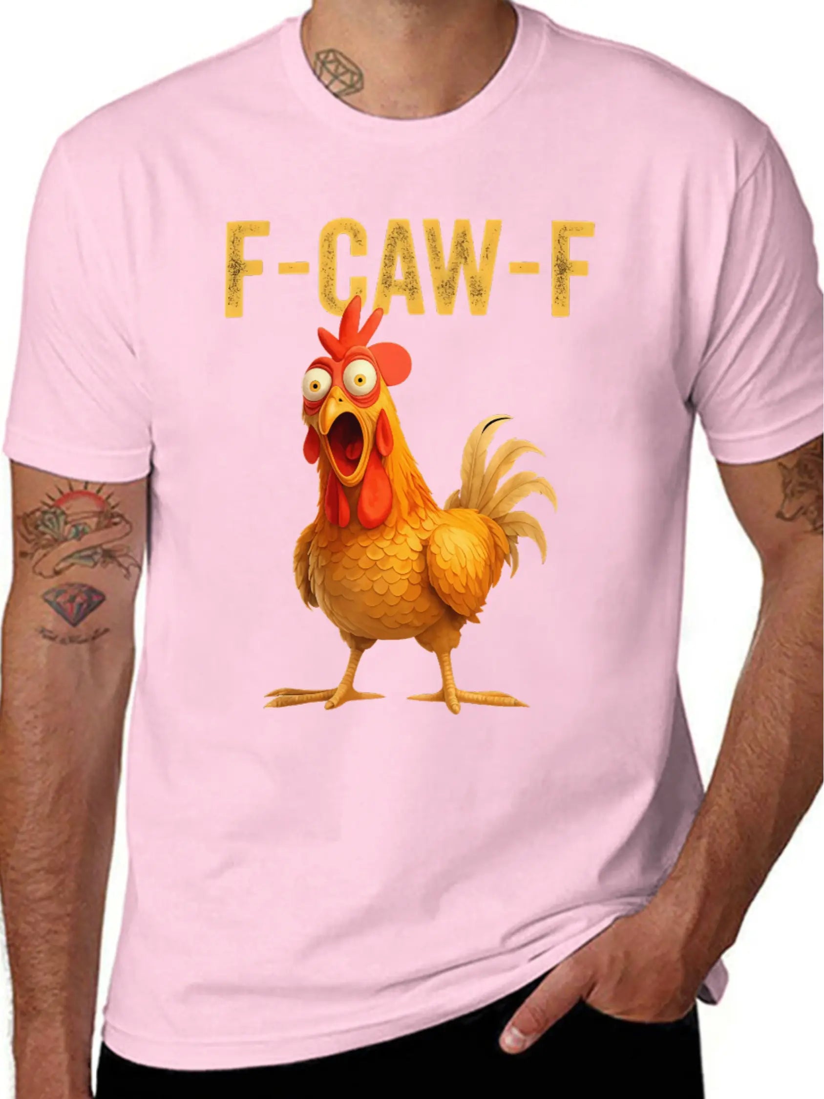 Unhinged Chicken Graphic Tee – F-CAW-F Funny T-Shirt/Sweatshirt/Hoodie