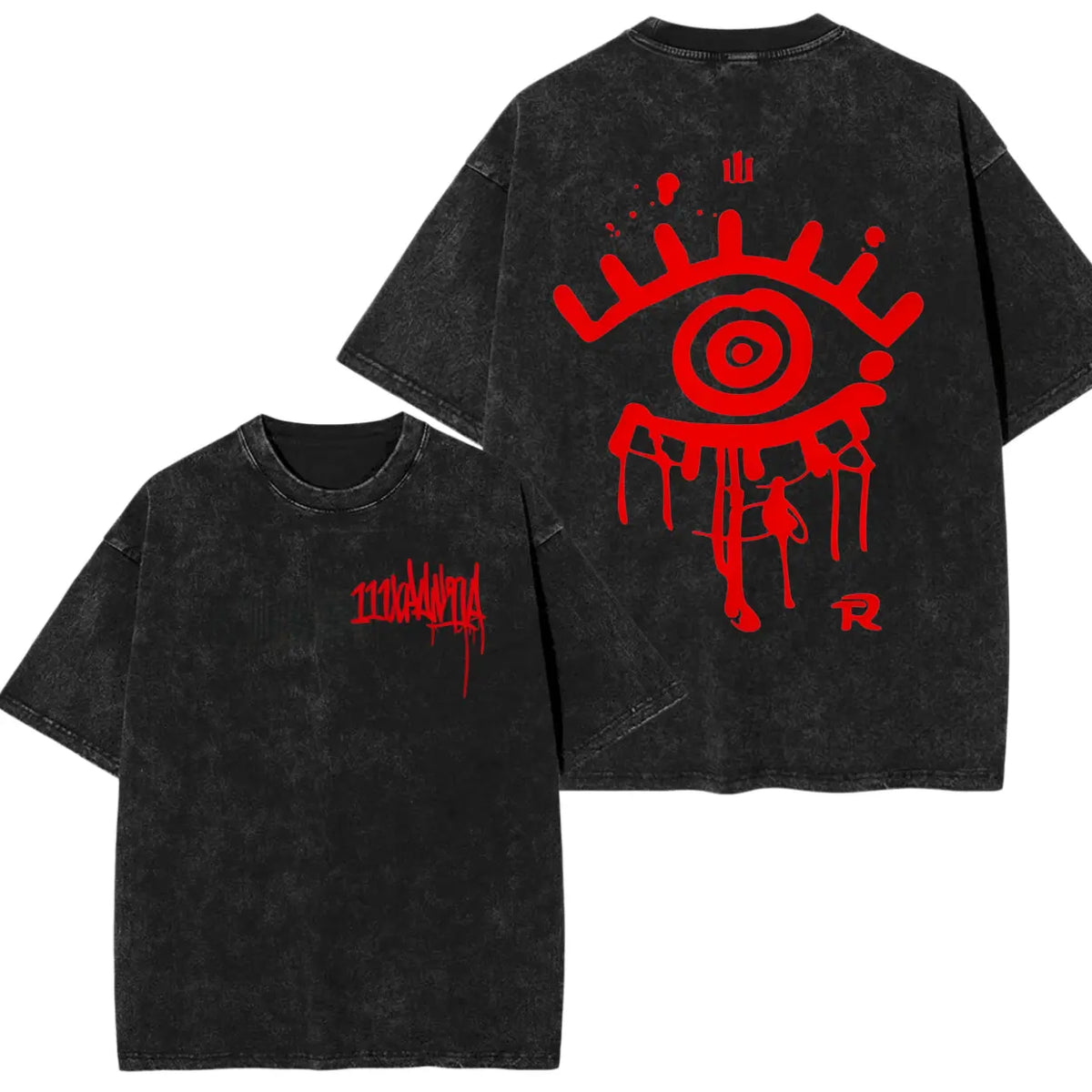 Red Eye Grunge Graphic T-Shirt, Sweatshirt & Hoodie – Y2K Hip Hop Streetwear, Alternative Graffiti Style