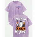 I’m Here for the Boos Graphic T-Shirt, Sweatshirt & Hoodie – Funny Beer Ghost Halloween Print, Spooky Season Drinking Humor Apparel