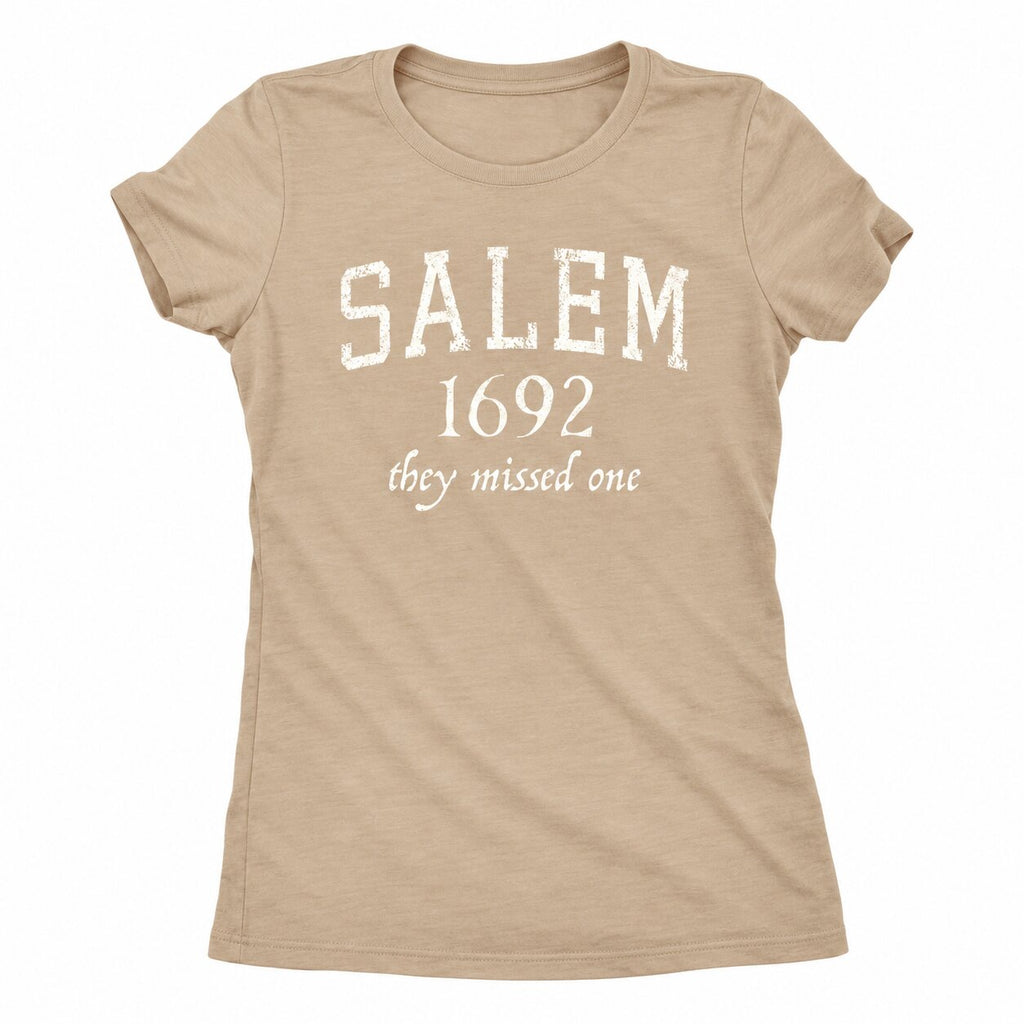 Salem 1692 They Missed One Witch Graphic T-Shirt, Sweatshirt & Hoodie – Funny Halloween Witchy Humor Apparel