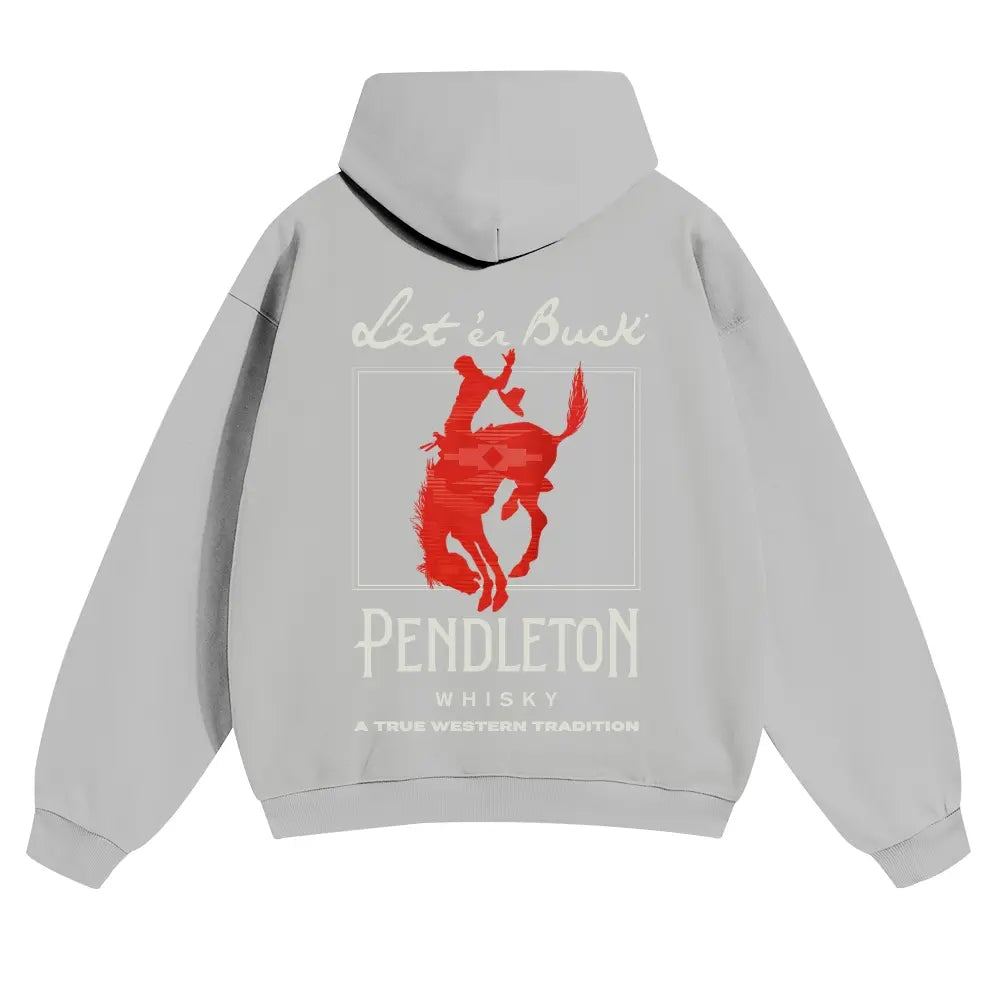 Let ’Er Buck Pendleton Rodeo Graphic T-Shirt, Sweatshirt & Hoodie – Western Cowboy Print, Vintage Rodeo Streetwear Apparel