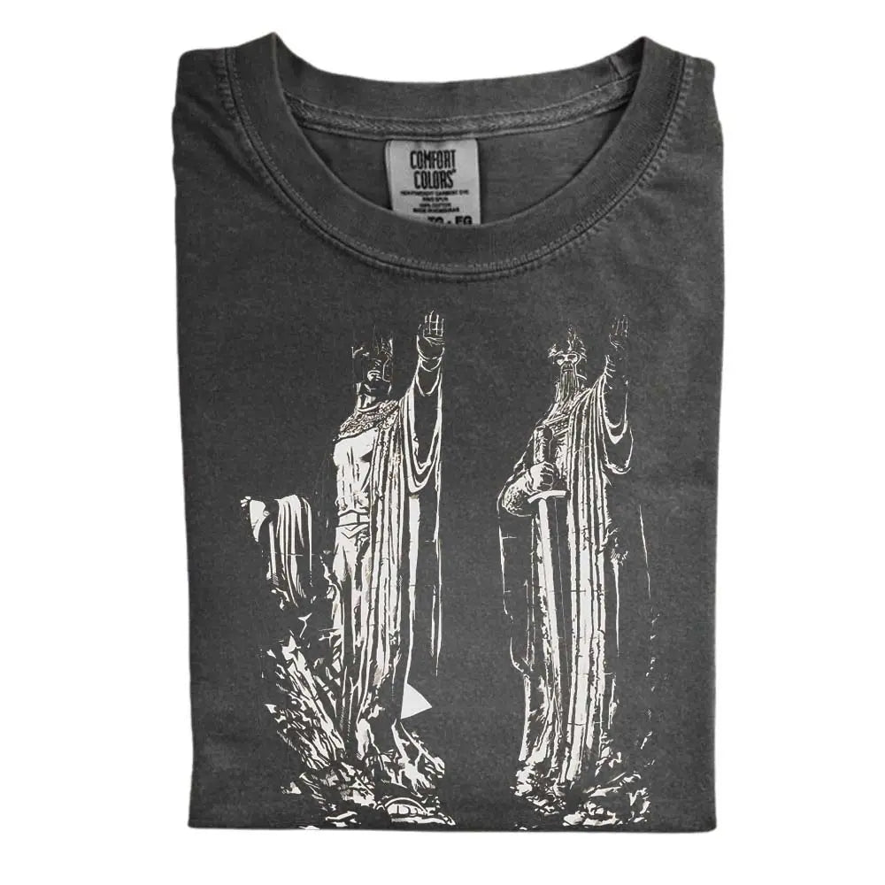 The Argonath Graphic T-Shirt, Sweatshirt & Hoodie – Fantasy Pillars of the Kings Vintage Print, Retro Streetwear Apparel for Men & Women