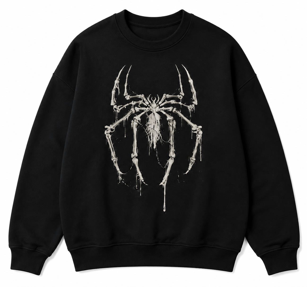 Spider Hero Inspired Skeleton Graphic T-Shirt/Sweatshirt/Hoodie – Vintage Gothic Web Design Y2K Streetwear Apparel