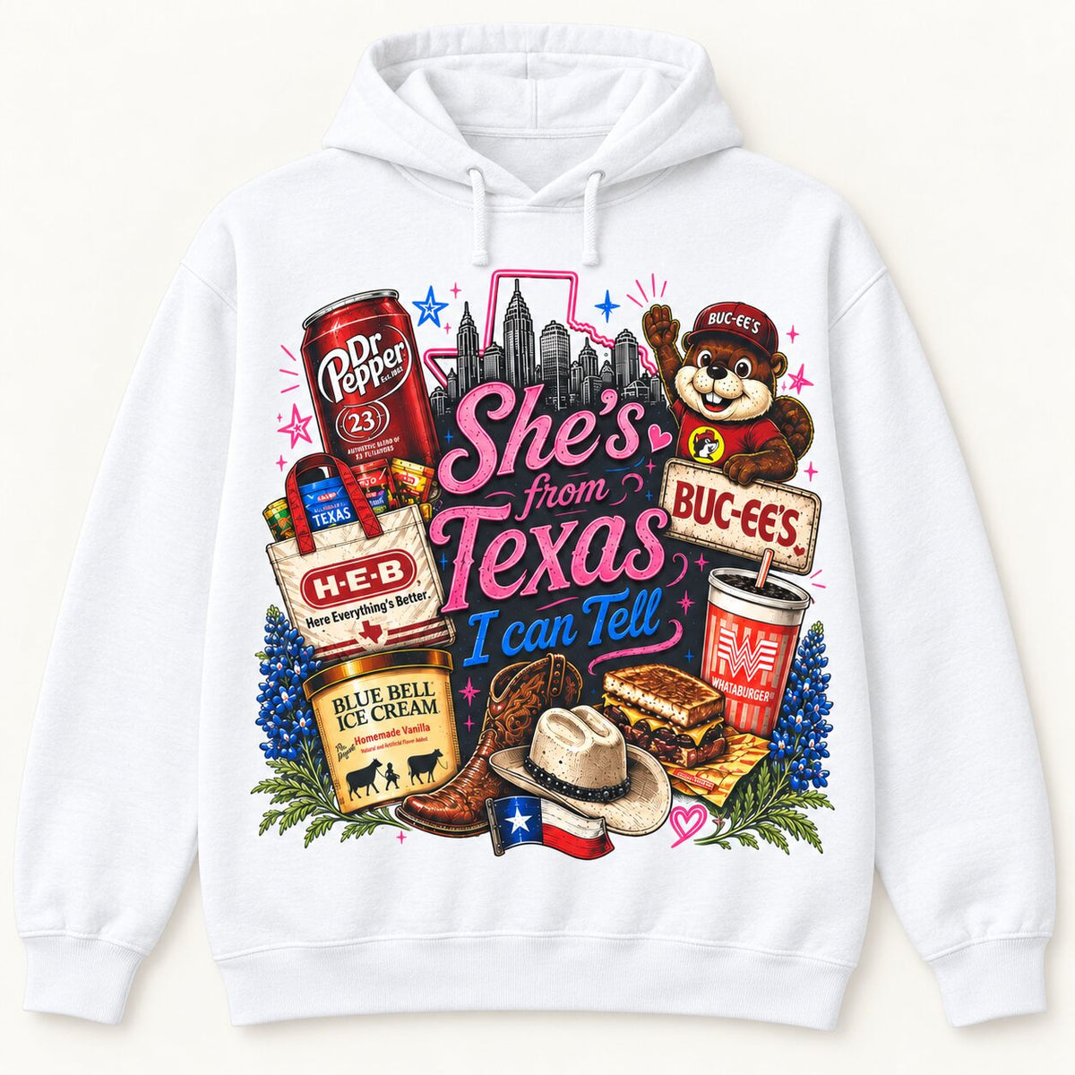 She’s From Texas I Can Tell T-Shirt, Sweatshirt & Hoodie – Texas Girl Pride Western Graphic