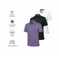 3-Pack Men’s Performance Polo Shirts – Short Sleeve UPF 30+ Golf Polos with 4-Way Stretch, Cooling & Moistur