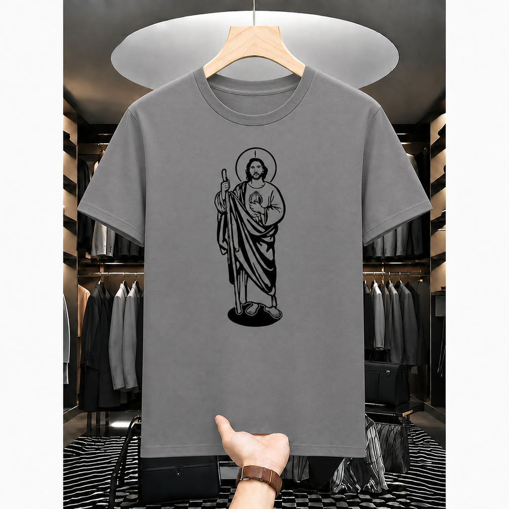 San Judas Tadeo Graphic T-Shirt, Sweatshirt & Hoodie – Saint Jude Catholic Faith Print, Christian Religious Apparel