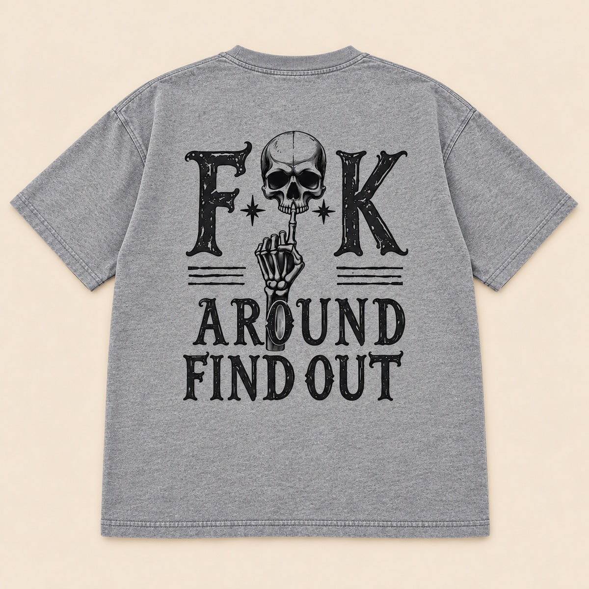 FAFO Fuck Around And Find Out Skull Graphic T-Shirt, Sweatshirt & Hoodie – Gothic Halloween Back & Sleeve Print