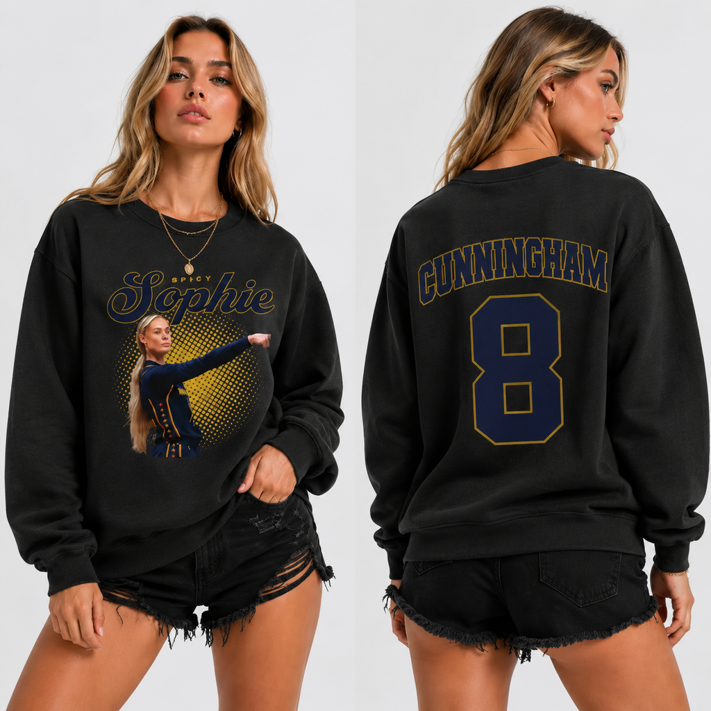 Sophie Cunningham #8 Basketball T-Shirt/Sweatshirt/Hoodie – Front & Back Graphic Tee, Game Day Outfit for Basketball Fans