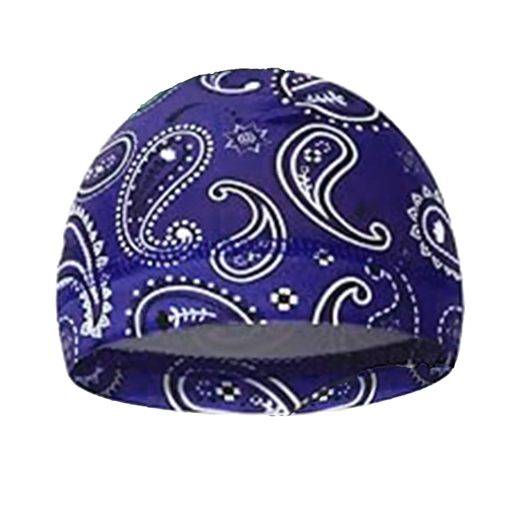 Paisley Print Skull Cap Beanie – Lightweight Stretchy Breathable Headwear, Unisex Streetwear Hat for Cycling, Running & Outdoor Sports