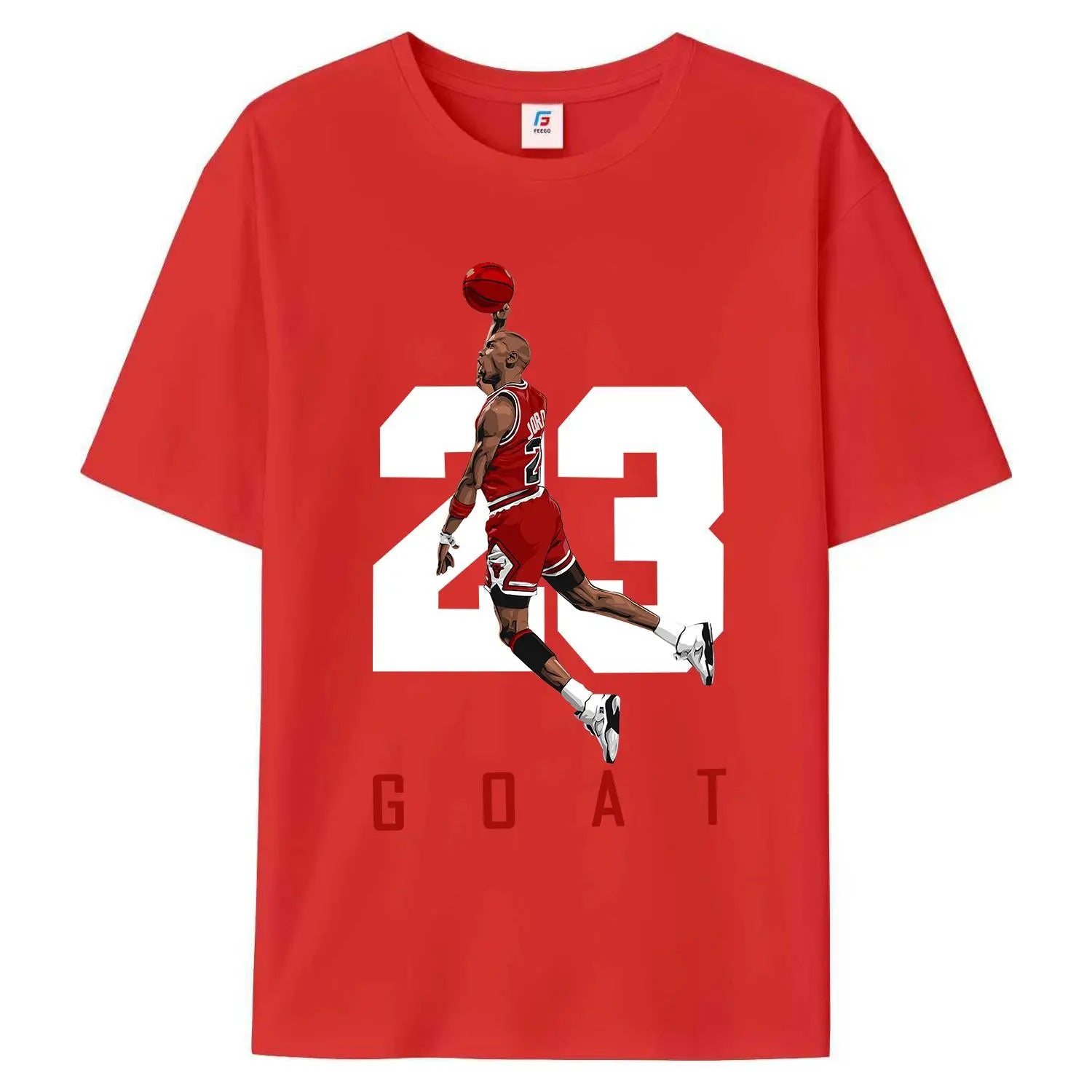 Number 23 GOAT Basketball T-Shirt/Sweatshirt/Hoodie – Vintage Dunk Graphic Tee, Retro Basketball Streetwear