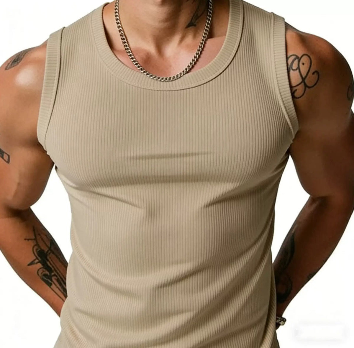 3-Pack Men's Ribbed Tank Tops – High Stretch Breathable Muscle Shirts for Gym, Workout & Everyday Wear