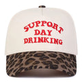 Support Day Drinking Hat – Funny Drinking Quote Two-Tone Baseball Cap, Adjustable Casual Hat for Parties, Vacations & Everyday Wear