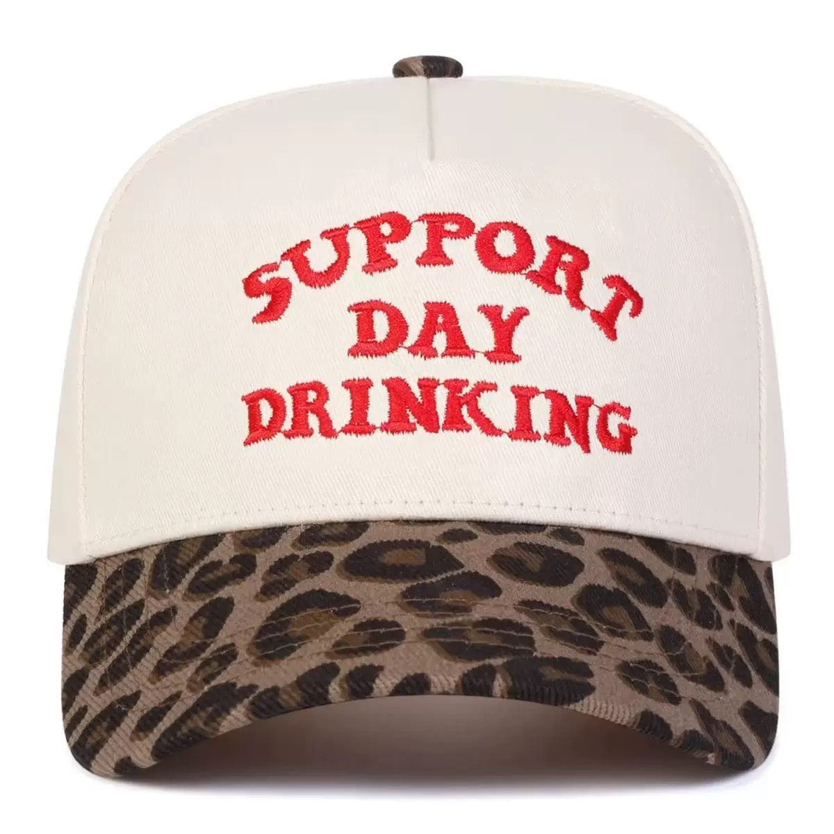 Support Day Drinking Hat – Funny Drinking Quote Two-Tone Baseball Cap, Adjustable Casual Hat for Parties, Vacations & Everyday Wear