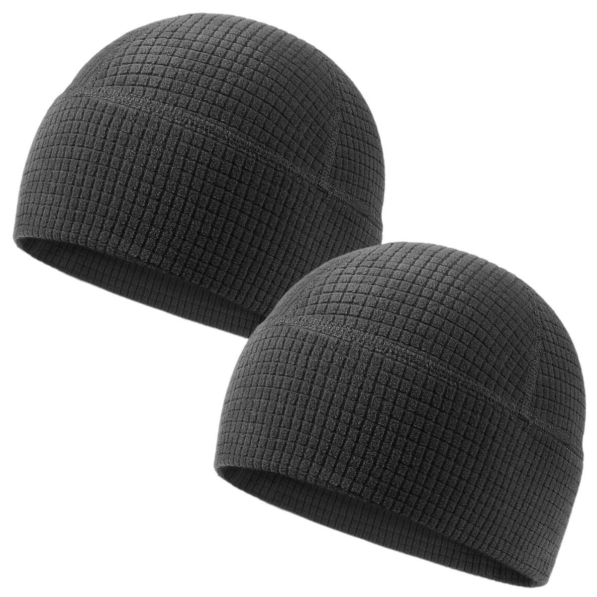 1/2/3-Pack Men’s Waffle Knit Beanies – Lightweight Fitted Skull Caps, Breathable Outdoor Hats for Camping, Cycling & Everyday Wear