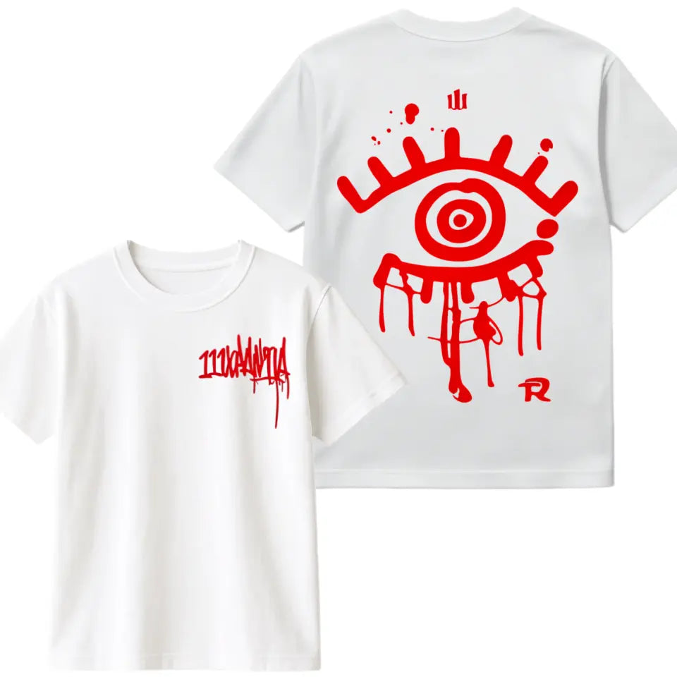 Red Eye Grunge Graphic T-Shirt, Sweatshirt & Hoodie – Y2K Hip Hop Streetwear, Alternative Graffiti Style