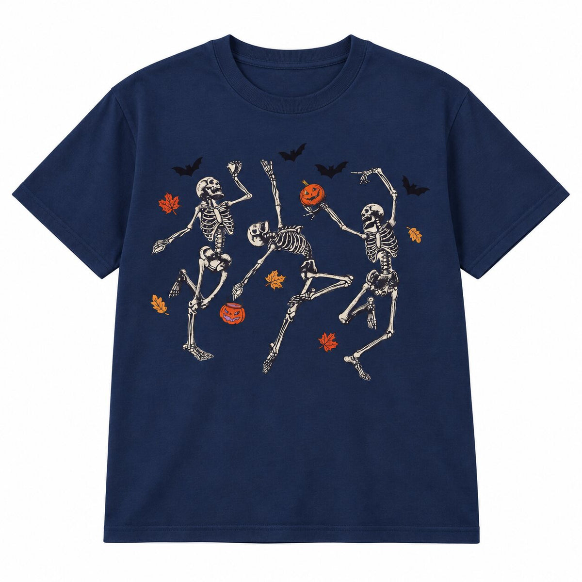 Dancing Skeletons Halloween Graphic T-Shirt, Sweatshirt & Hoodie – Funny Pumpkin & Spooky Season Design