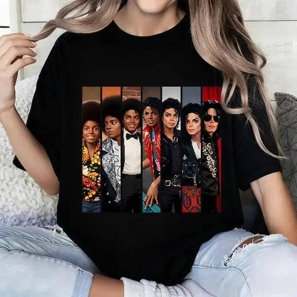 Michael Jackson  Evolution Graphic T-Shirt/Sweatshirt/Hoodie – Vintage Timeline Gift For Music Lovers Tee