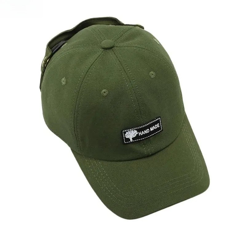 Men's Pilot Goggle Baseball Cap – Korean Streetwear Aviator Hat with Retro Glasses Detail, Casual Outdoor Snapback Cap