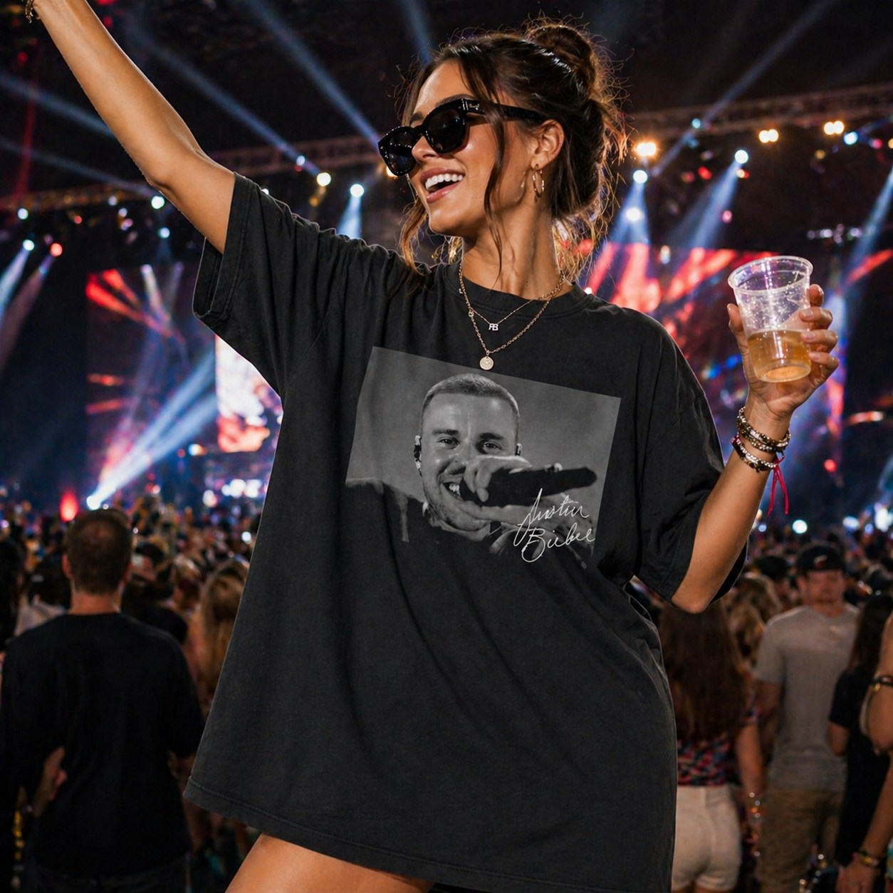 Bieber Live DAISIES V2 Retro Music T-Shirt/Sweatshirt/Hoodie -Tour 2026 Vintage Music Aesthetic Tee