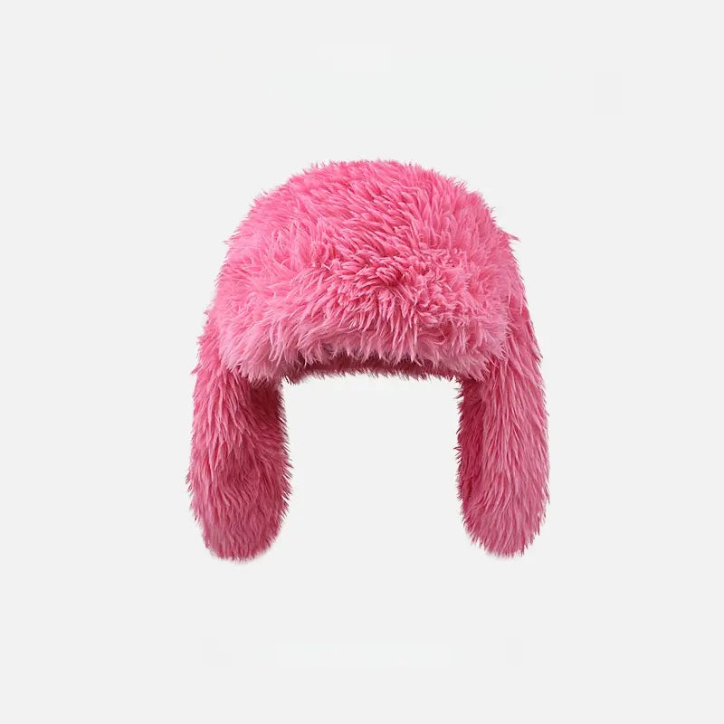 Unisex Furry Winter Trapper Hat – Soft Faux Fur Ear Flap Cap, Warm Cozy Cold Weather Hat, Y2K Quirky Fashion Accessory