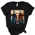Michael Myers & Jason Heart Hands Graphic T-Shirt, Sweatshirt & Hoodie – Funny Halloween Horror Movie Shirt