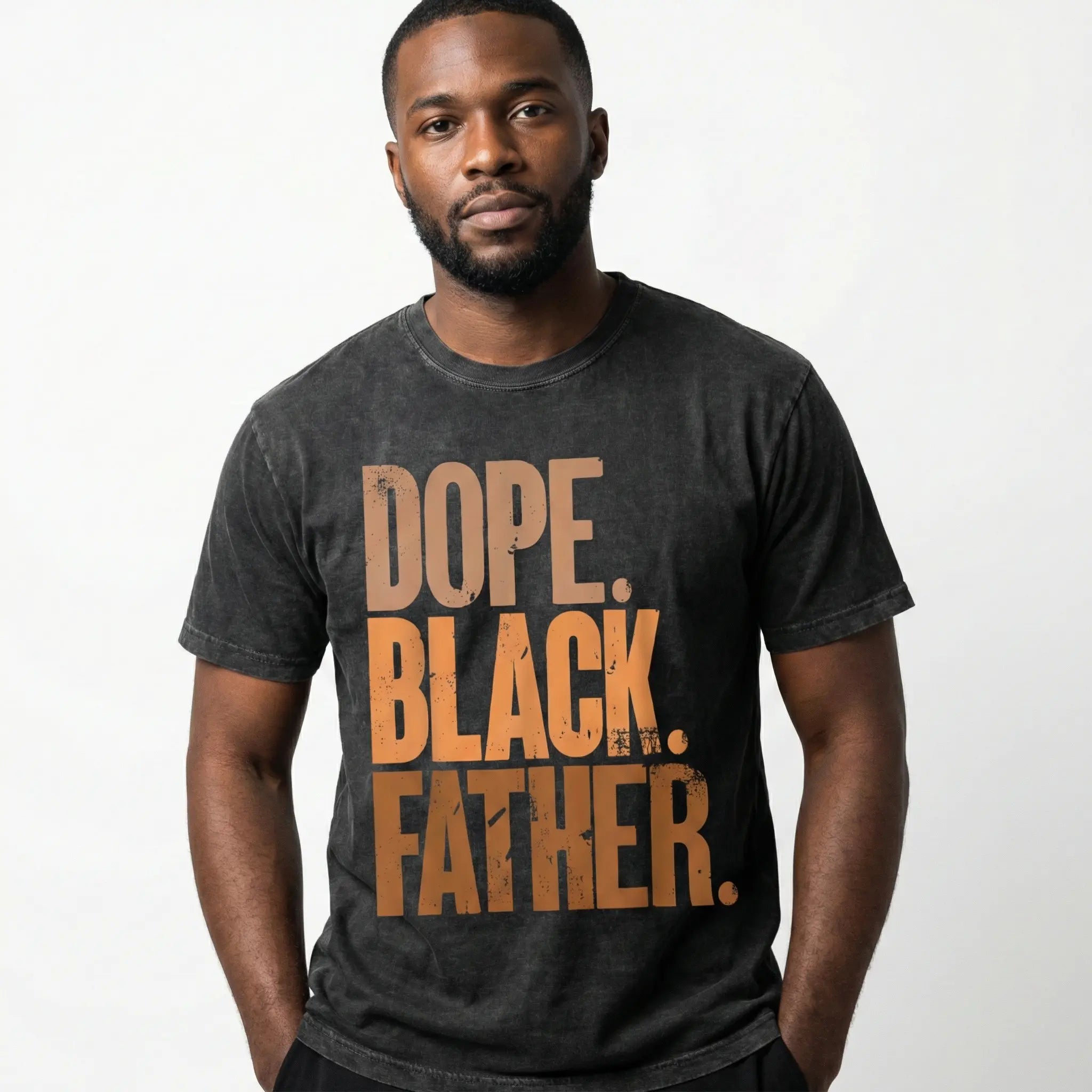 Dope Black Father T-Shirt/Sweatshirt/Hoodie – Casual Fatherhood Graphic Tee for Men
