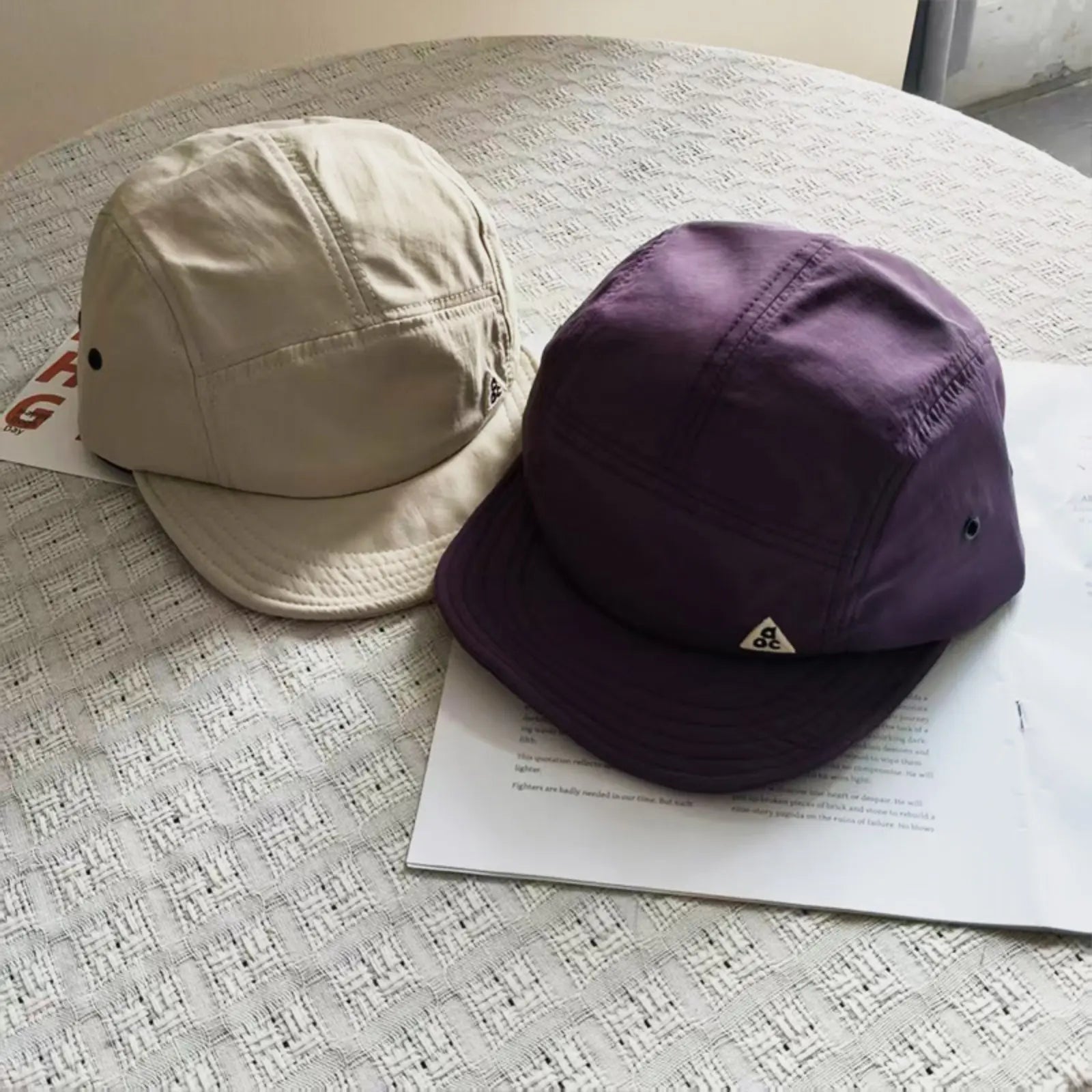 Japanese 5 Panel Camp Cap – Vintage Minimalist Outdoor Hat, Lightweight Gorpcore Streetwear Cap