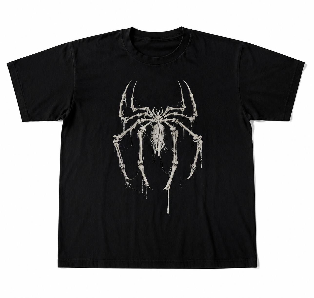 Spider Hero Inspired Skeleton Graphic T-Shirt/Sweatshirt/Hoodie – Vintage Gothic Web Design Y2K Streetwear Apparel