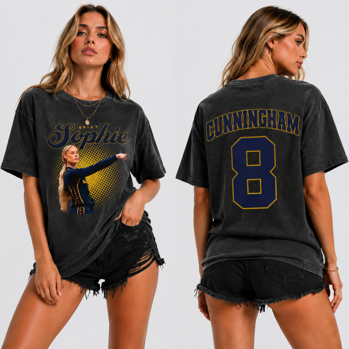 Sophie Cunningham #8 Basketball T-Shirt/Sweatshirt/Hoodie – Front & Back Graphic Tee, Game Day Outfit for Basketball Fans