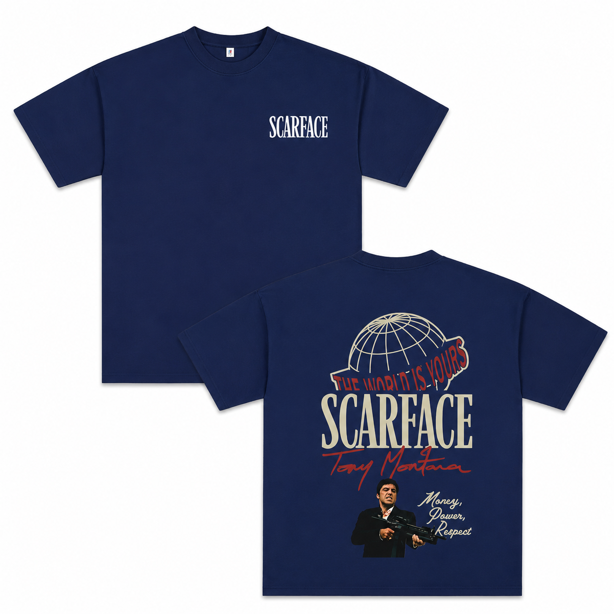 Scarface “The World Is Yours” T-Shirt/Sweatshirt/Hoodie – Tony Montana Y2K Streetwear Graphic Tee