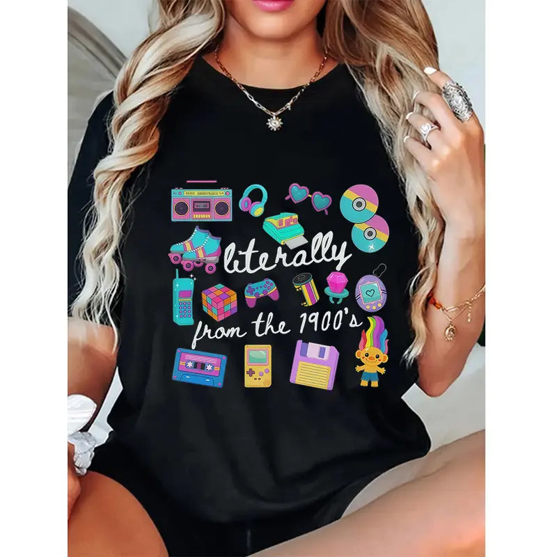 Literally From The 1900s Graphic T-Shirt/Sweatshirt/Hoodie – Funny 90s Nostalgia Retro Apparel, Vintage Y2K Style
