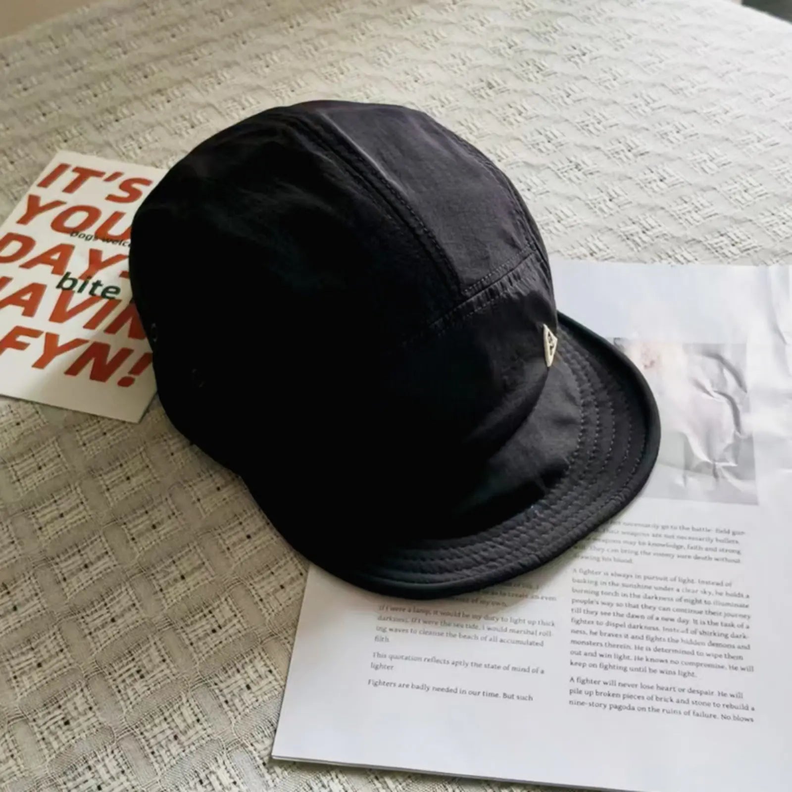 Japanese 5 Panel Camp Cap – Vintage Minimalist Outdoor Hat, Lightweight Gorpcore Streetwear Cap
