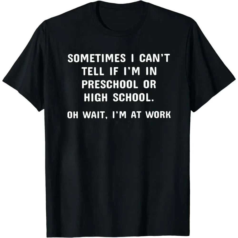 Oh Wait I’m At Work Funny Office Humor T-Shirt, Sweatshirt & Hoodie – Sarcastic Work Graphic, Coworker Gift