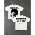 Walk By Faith Not By Sight Graphic T-Shirt, Sweatshirt & Hoodie – Christian Faith Bible Verse Print, Inspirational Religious Apparel