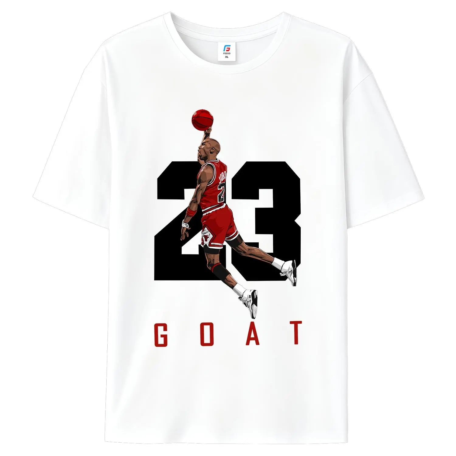 Number 23 GOAT Basketball T-Shirt/Sweatshirt/Hoodie – Vintage Dunk Graphic Tee, Retro Basketball Streetwear