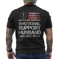 Funny Emotional Support Husband T-Shirt /Sweatshirt/Hoodie– American Flag Graphic Tee, Gift for Husband, Patriotic Shirt