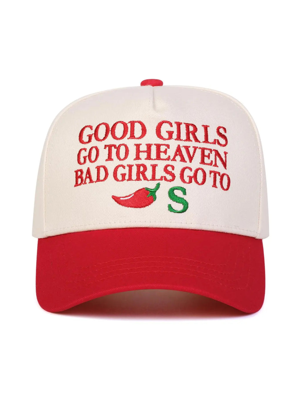 Good Girls Go to Heaven Bad Girls Go to S Embroidered Hat – Funny Sassy Leopard Print Trucker Cap for Women