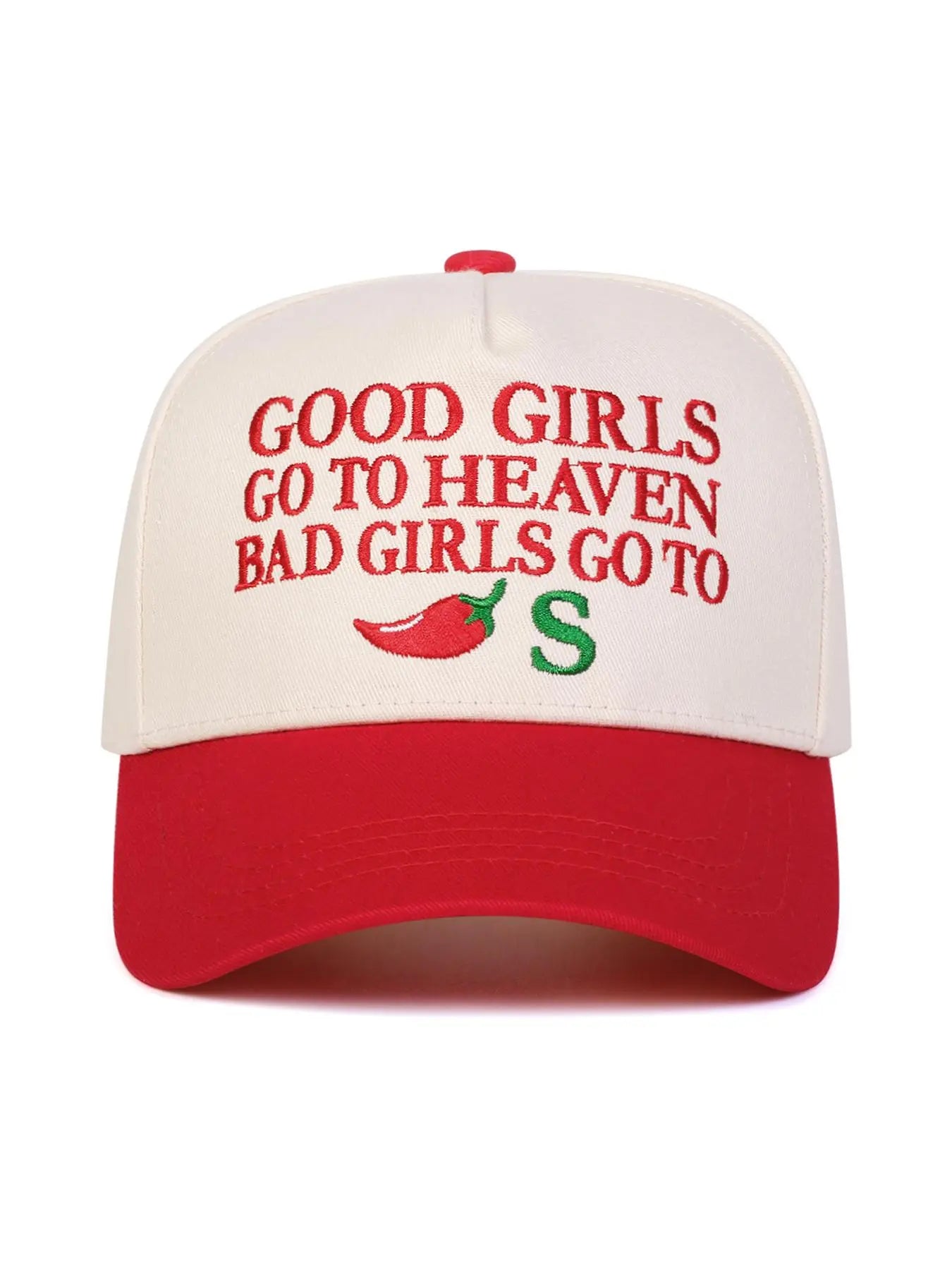 Good Girls Go to Heaven Bad Girls Go to S Embroidered Hat – Funny Sassy Leopard Print Trucker Cap for Women