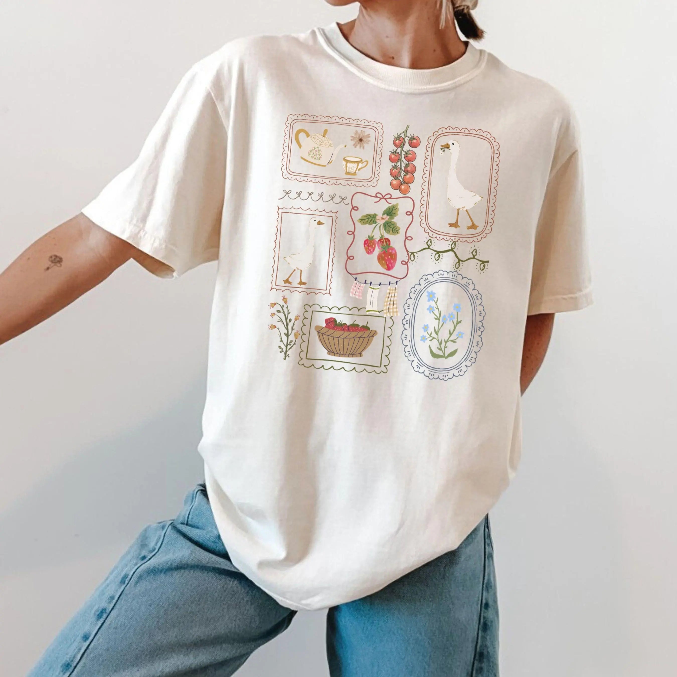 Comfort Colors Cottagecore Shirt, Goose Shirt, Gardening Shirt, Summer Spring Shirt, Gift for Her