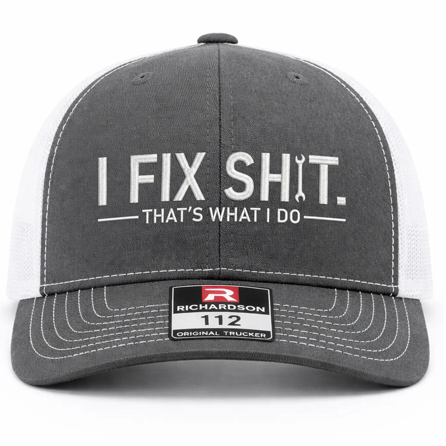 I Fix Shit Embroidered Hat – Funny Blue Collar Baseball Cap, Mechanic Gift for Men