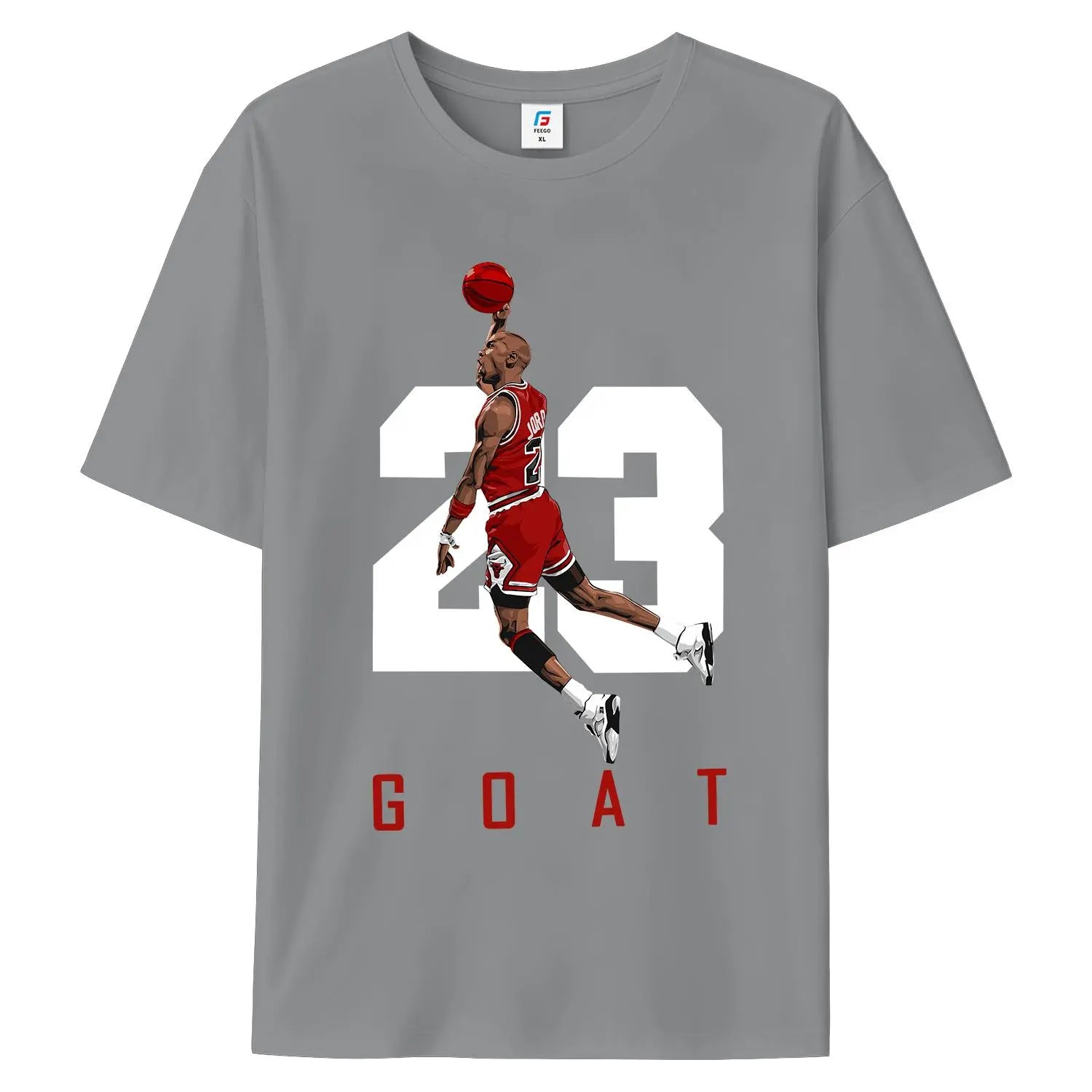 Number 23 GOAT Basketball T-Shirt/Sweatshirt/Hoodie – Vintage Dunk Graphic Tee, Retro Basketball Streetwear