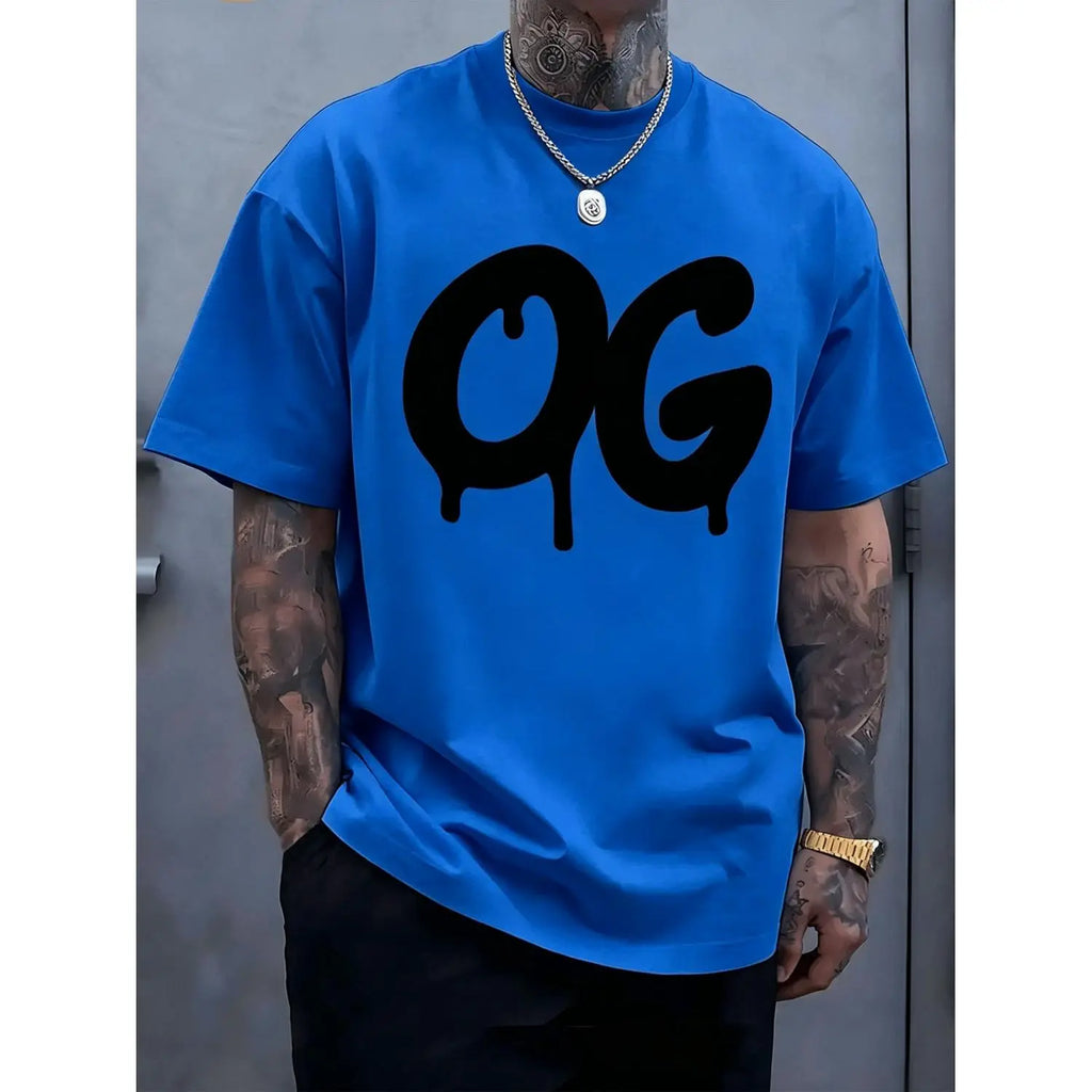 OG Graphic T-Shirt – Oversized Streetwear Cotton Tee for Men, Minimal Urban Hip Hop Style