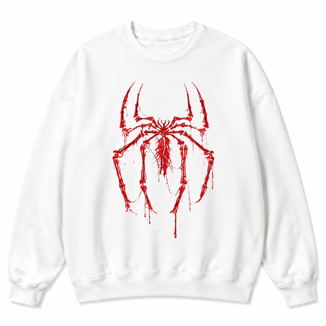 Spider Hero Inspired Skeleton Graphic T-Shirt/Sweatshirt/Hoodie – Vintage Gothic Web Design Y2K Streetwear Apparel